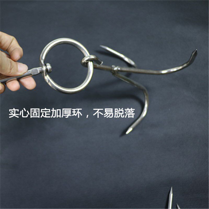 速发加三加大不锈钢粗爪猪肉吊钩优质烧腊挂勾三叉烧烤挂钩牛肉钩