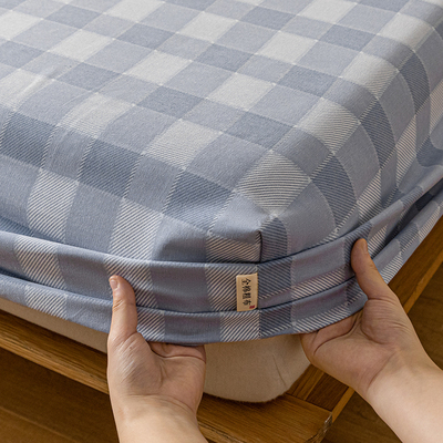 速发2棉老粗布床笠单件全棉纯季厚床罩单双人180x200x夏0床垫保护