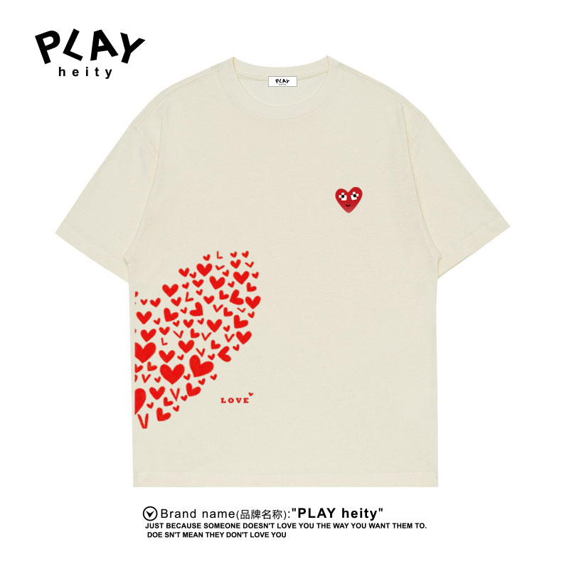PLAYHEITY夏季男女休闲短袖T恤
