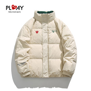 新款 官方羽绒服冬季 内领奥利绒拼色设计防水情侣外套 HEITY PLAY