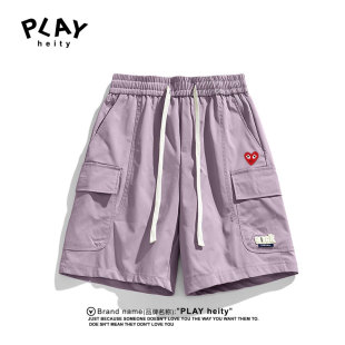 夏季 新款 潮牌男女同款 PLAY 休闲风百搭五分裤 官方短裤 时尚 HEITY
