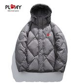 HEITY 官方羽绒服冬季 新款 PLAY 轻盈蓬松保暖加厚情侣款 连帽外套
