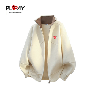 慵懒风衬衫 PLAY 秋冬新款 官方针织开衫 领潮流男女宽松外套 HEITY