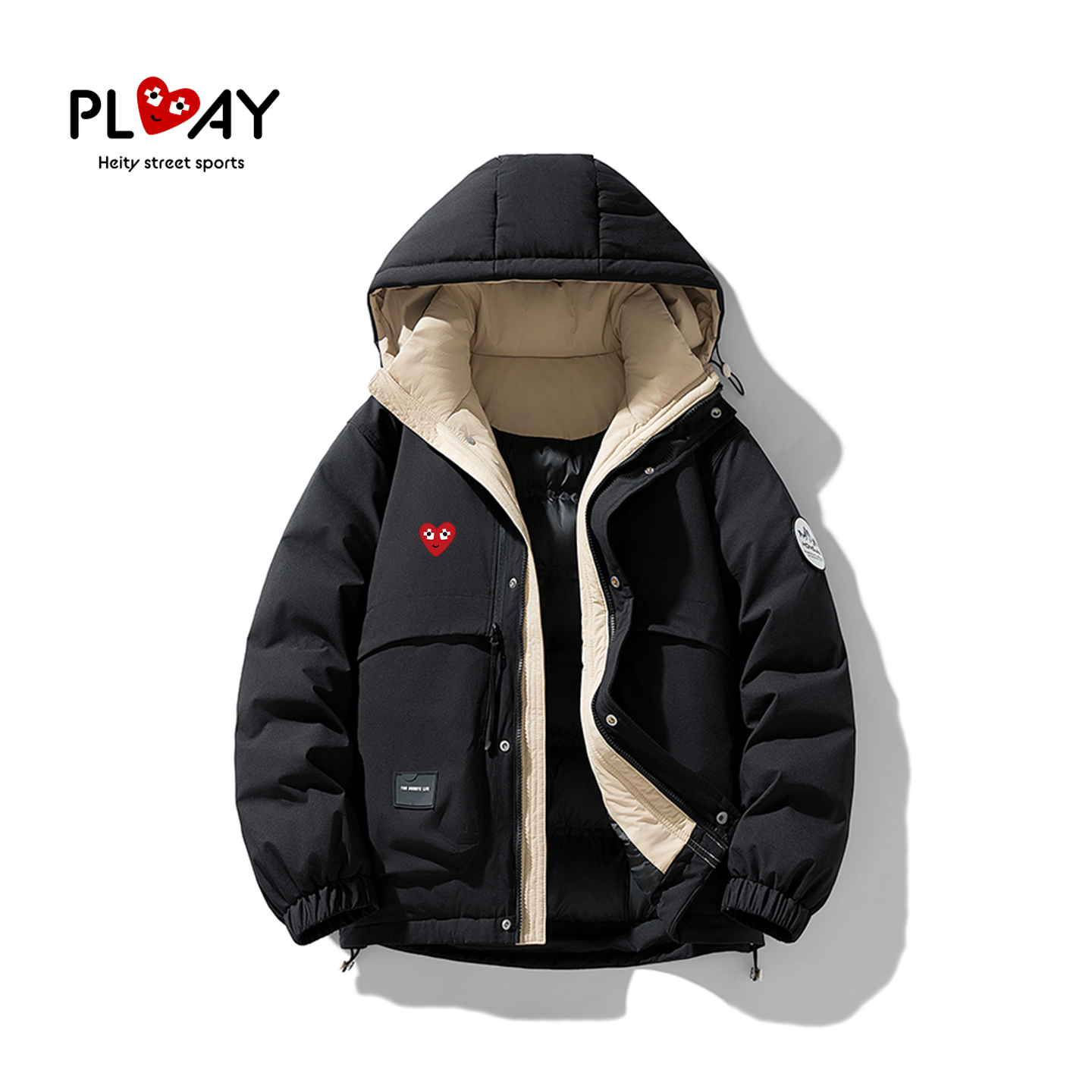 PLAYHEITY冬季男女宽松羽绒服
