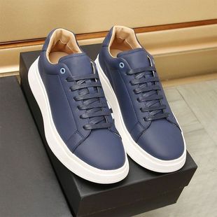 皮面老爹鞋 男鞋 低帮鞋 交叉绑带休闲平底鞋 BS01潮流男鞋 懒人鞋 板鞋