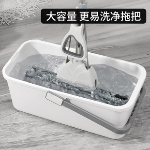 洗拖把桶长方形家用平板海绵拖把单桶墩布桶拖布桶加厚耐用拖地桶