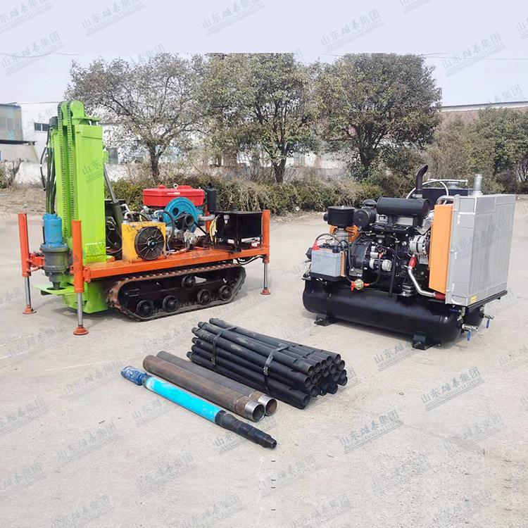 潜孔锤破碎成孔钻机 履带式打井打桩一体机 冲击旋转多用途钻探机