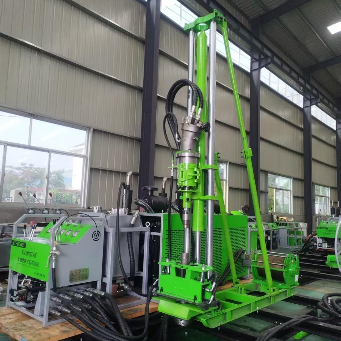 模块便携式全液压勘探钻机 探矿绳索取芯600米多角度钻探打孔设备