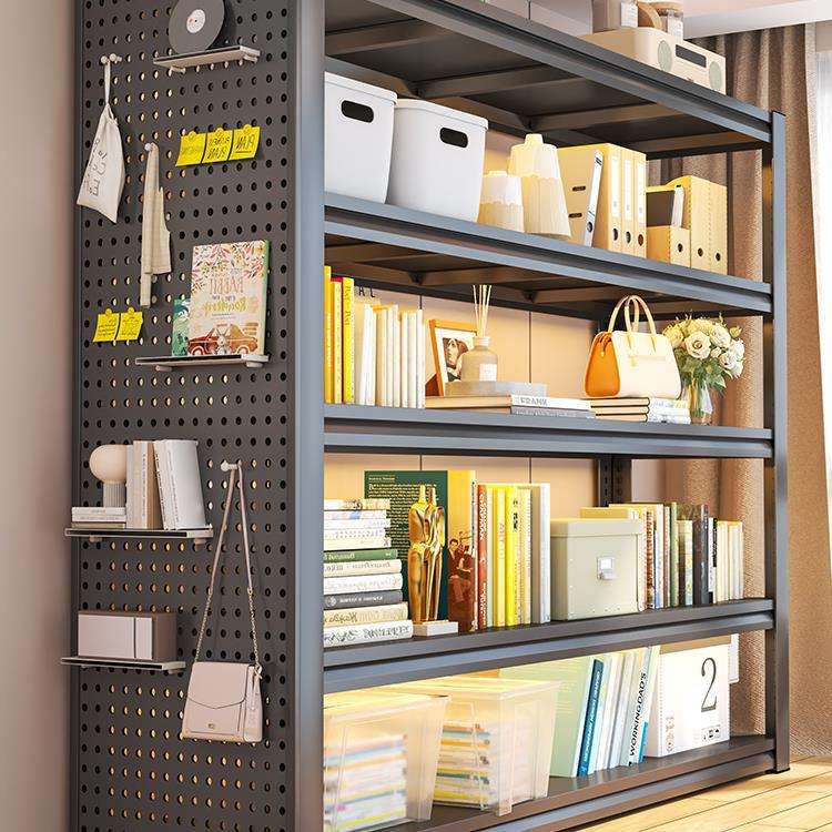 货架多层置物架带洞洞板家用阳台地下室仓库仓储厨房杂物收纳铁架