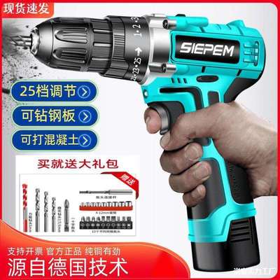 钻大工螺丝电钻十大工具锂电转转电动墙壁打孔德国充电手电无冲击