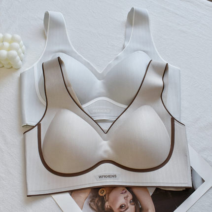 无痕内衣女大胸显小胸聚拢防下垂收副乳软支撑运动防震美背心文胸