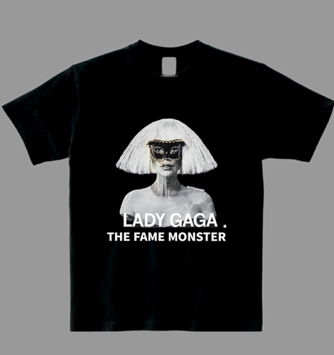 LADYGAGA THE FAME MONSTER 短袖t恤衫男女黑色 美国女创作歌手