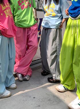 EAHO自制彩色多巴胺户外防水速干登山休闲长裤尼龙机能冲锋伞兵裤