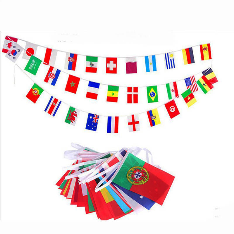 极速14*21 CM Flags 10 rMeters 32 Countries Hanging  Banners
