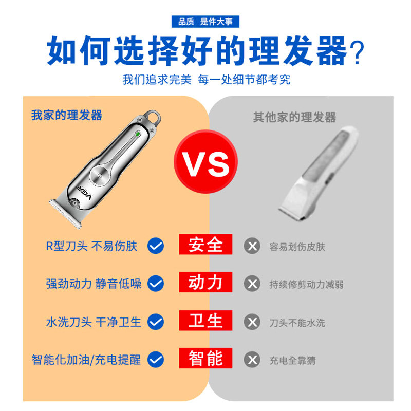 新品理发器电推i剪家用剃光头神器专用油头雕刻发廊自助剃头发电