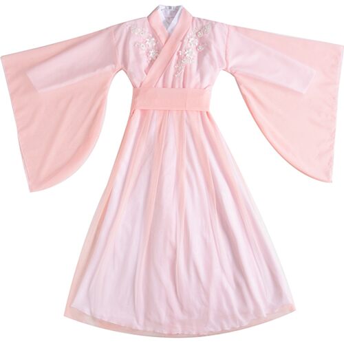 新品汉服女童秋季裙子唐装儿童超仙B古装秋款2022新款古风连衣裙