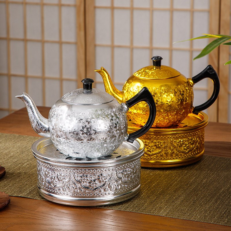 极速泰国锡器茶壶茶盘套装家用复古冷水壶装水容器V泰式水壶凉水