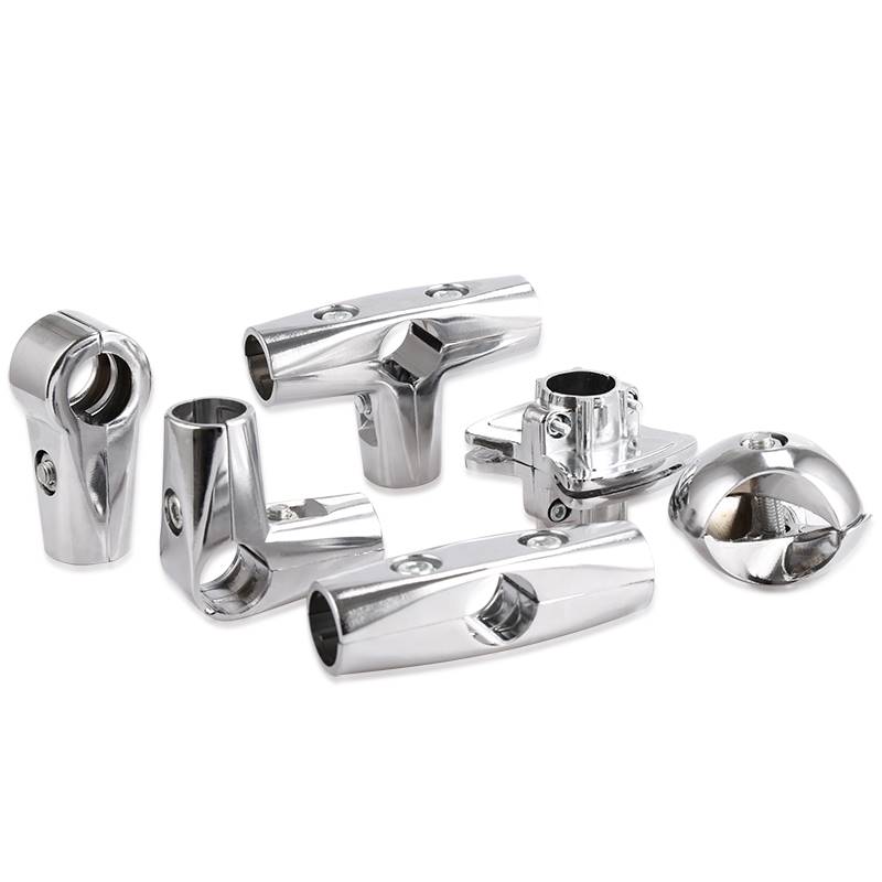 极速25不锈钢管连接件固t定件落地晾衣架配件单杆式圆管货架两通