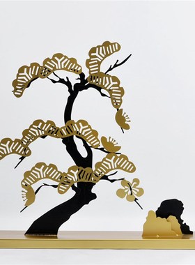 极速新中b式创意假山摆件样板间售楼处玄关别墅客厅桌面软装饰品