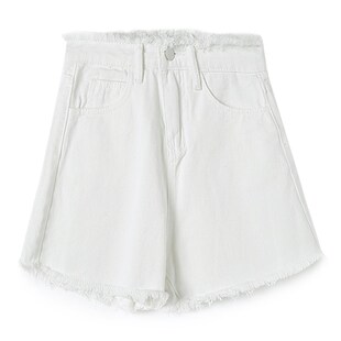 新品20a22夏季泫雅同款网红牛仔短裤女高腰显瘦白色a字热裤学生百