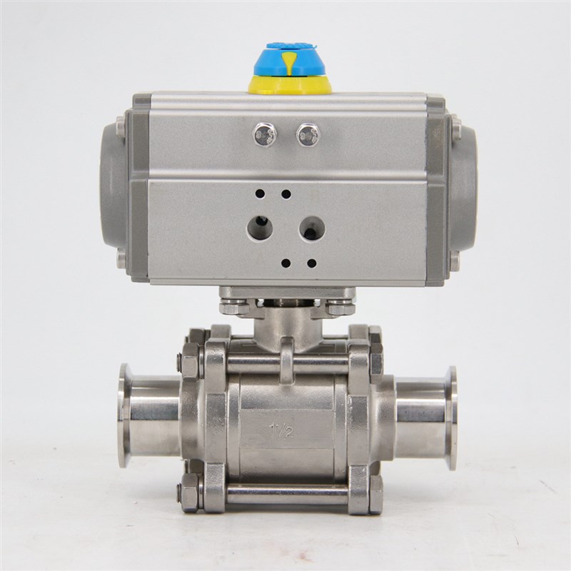 极速Q681F1g6P  AT气动三片式卫生级快装球阀304316不锈钢  卡扣