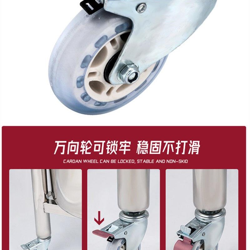 极速304不锈钢桶架高锅车带轮厨房底座保L温桶支架商用可移动推车