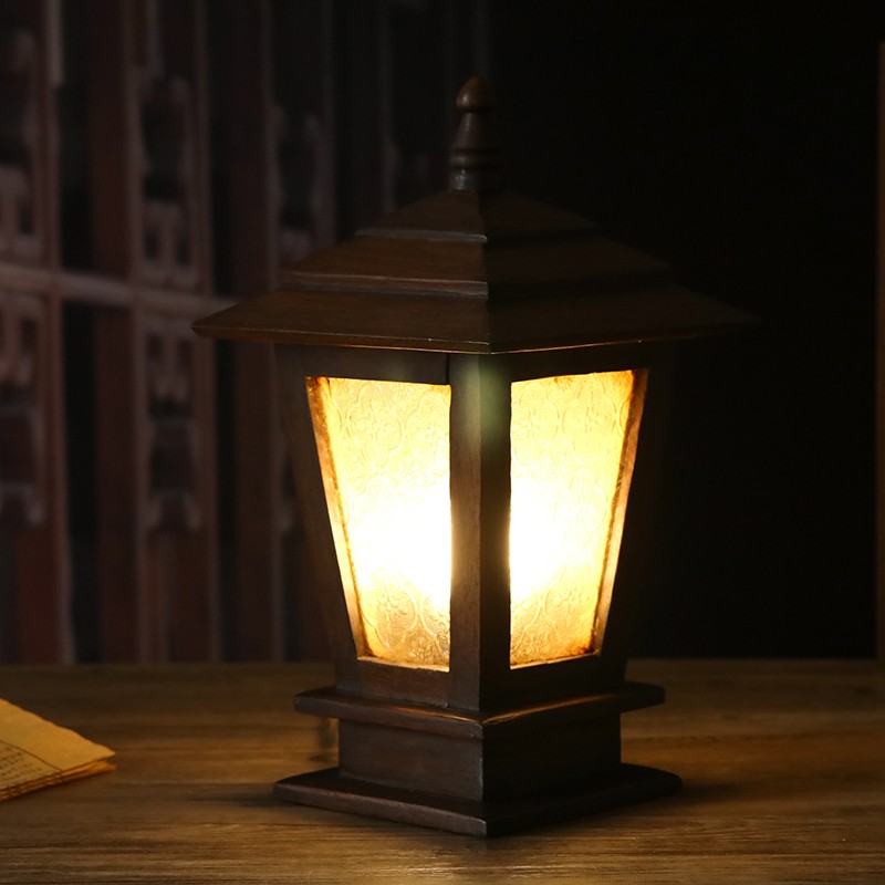 极速东南亚户外灯具 泰国进口实C木柱头花园灯景观庭院灯具防雨落