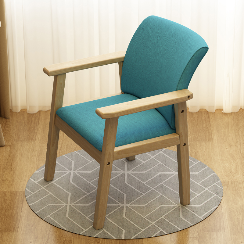 极速实木家用餐椅凳子靠背扶手椅子酒店餐K厅休闲电脑书桌学习椅