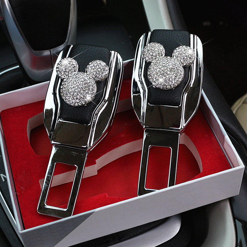 极速镶钻汽车安全插带卡口镶钻抠车载延长M固定器接头揷片车内抠