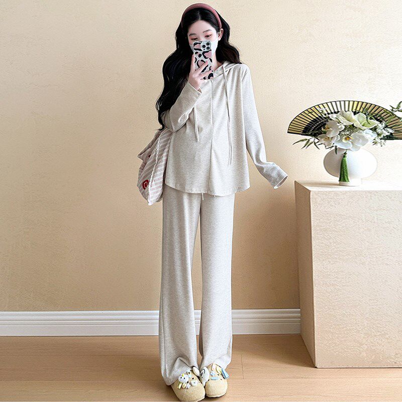 新品孕妇装春秋装套装2025新y款秋季休闲卫衣纯棉T恤上衣打底衫两