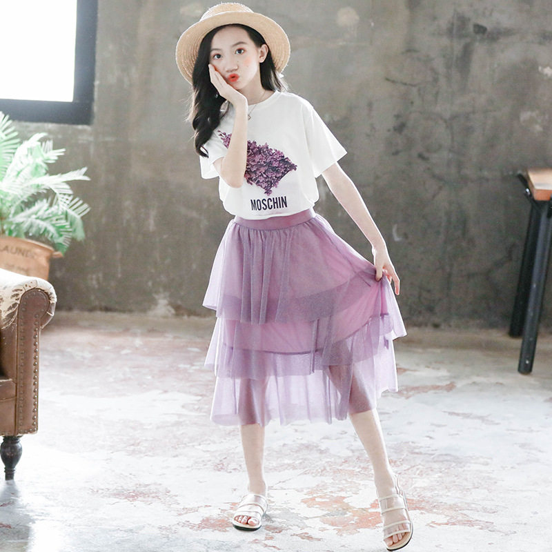 极速女童连衣裙夏装2022新款儿童装洋气套装裙子Q夏季大童女装10