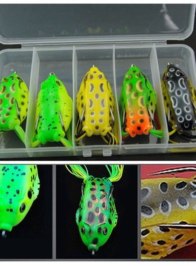 极速5PCs frog lure nsnakehead Fishing Bait Kit Trout Bass Ba