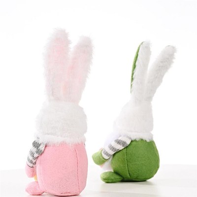 极速Easter Pink Ears Bunny Dwarf DoHll Ornament Cute Home