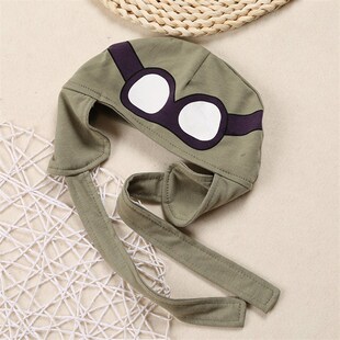 极速男童航飞员长袖连体衣带帽子军绿色婴儿飞X行员哈衣童装