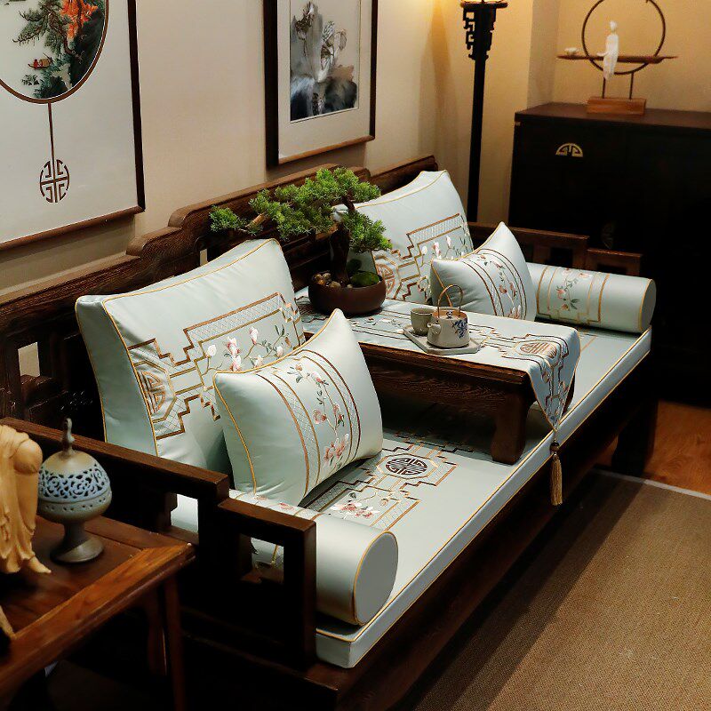 新品新中b式沙发实木红木沙发定制古典海绵垫罗汉床乳胶垫防滑高