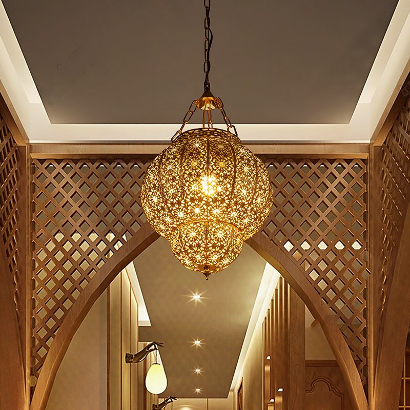 极速泰式铁艺创意客厅吊灯东南亚风格民宿茶室P餐厅吧台楼梯氛围