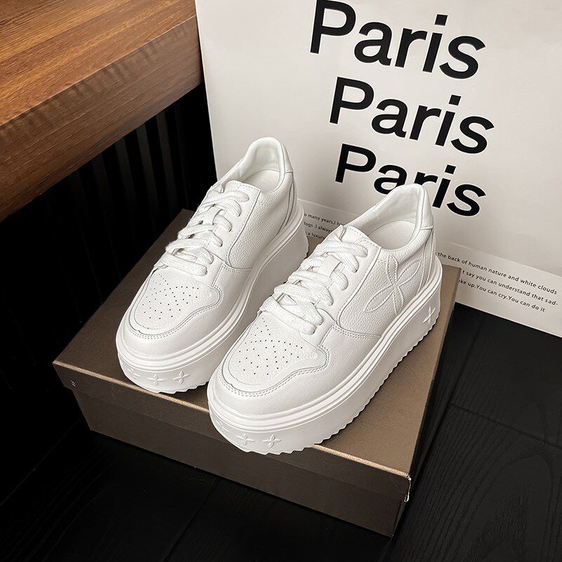 新品厚底小白鞋2026季r新款春夏松糕内增高小个子女鞋8CM10公分休