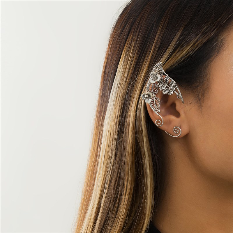 极速Punk Faihry Ear Cuff Goth Earring Dark Elf Ear Clip Earr