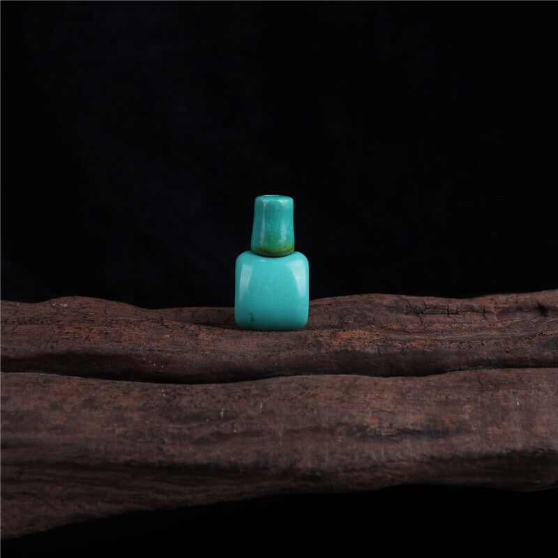 极速粉压优化注j胶绿松石佛头配珠文玩手串DIY松石三通