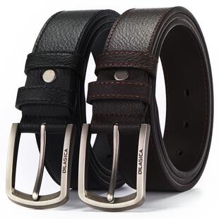 极速Mens Waist Belt Men Belts LeatheGr Man For Jeans Black M