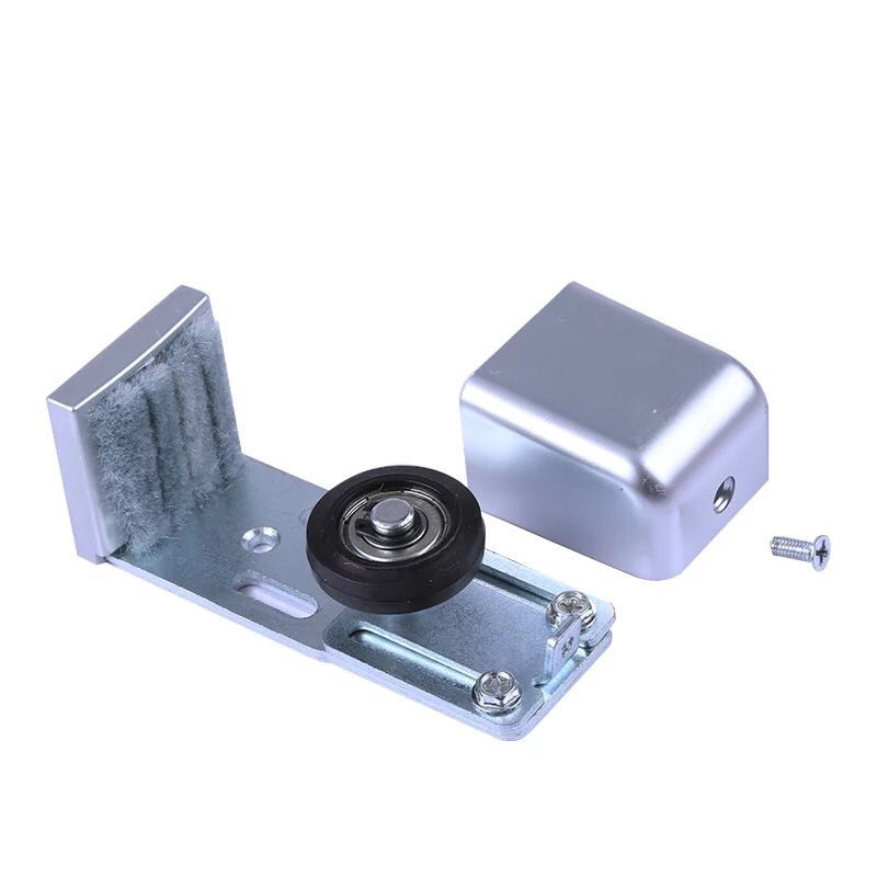 极速自动门止摆器 平p移门定位轮滑轮地轮可调 木门有框门防晃动