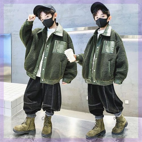 极速羊羔a绒外套男冬季棉衣宽松韩版潮流棉袄情侣款加绒加厚两面