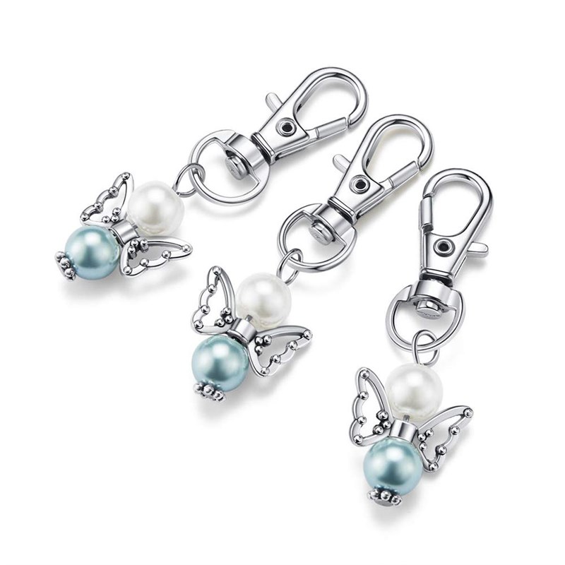 极速30 Sets Gift Box Descor Set Metal Guardian Angel Keychai