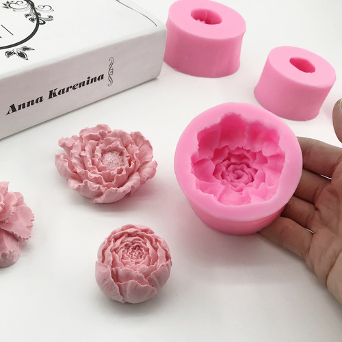 极速3D Rose Flower Moulds DIY PlaCster Work Clay Resin Art S