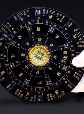 极速罗盘活盘指南转动高精度多y用八卦活解综合专业随身指南针罗