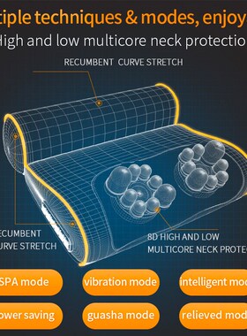 极速Neck Shoulder Massage ElectricD Massager Pillow Back Wai