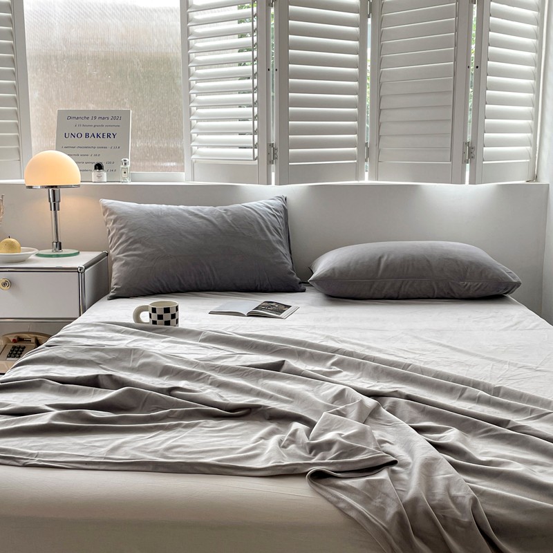 极速冬季床单g单件加厚天鹅绒短毛绒简约纯色床罩床笠枕套三件套