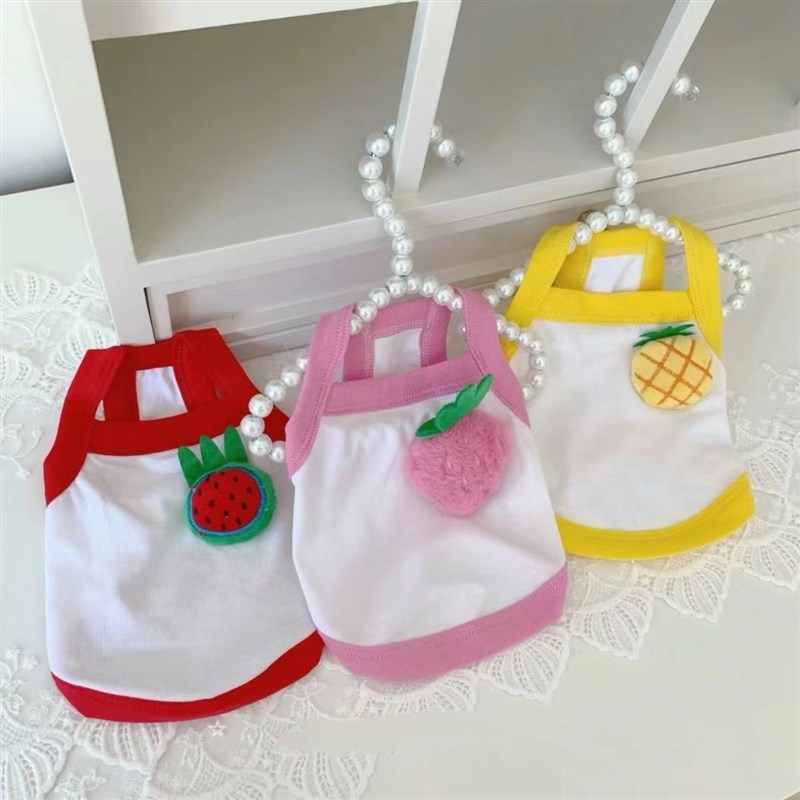 极速泰迪比熊夏季薄款幼犬超小吊带背心春夏衣服贵V宾猫咪茶杯宠