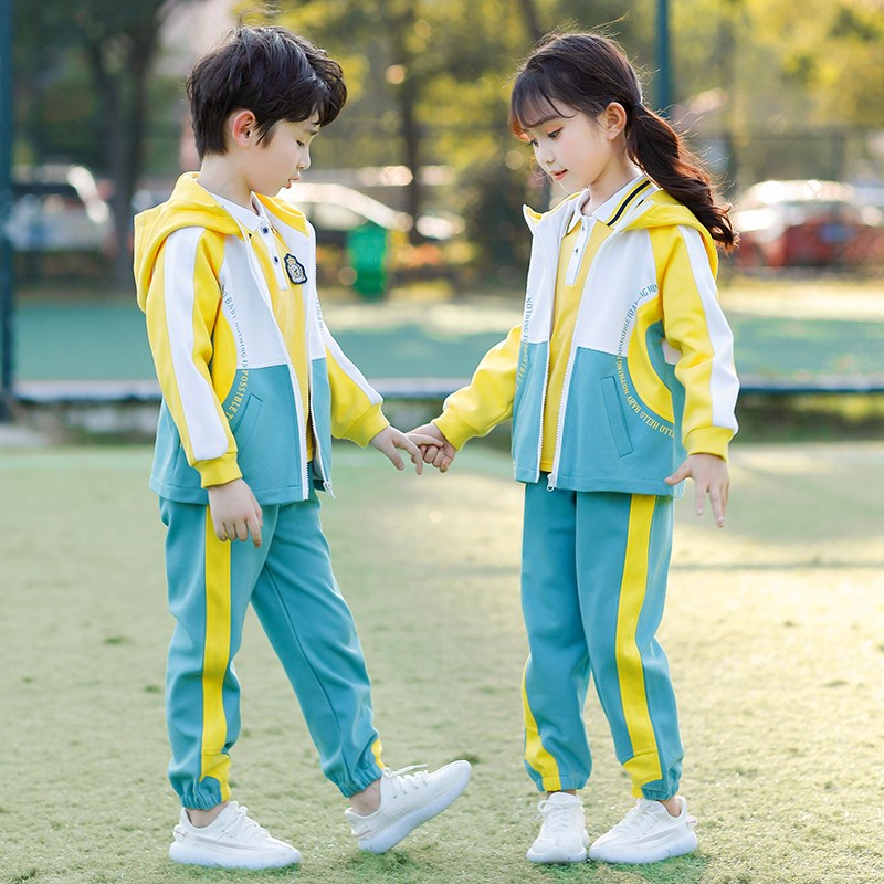 新品幼儿园园服儿童班服小学生校服套装运动服春秋装W三件套英伦
