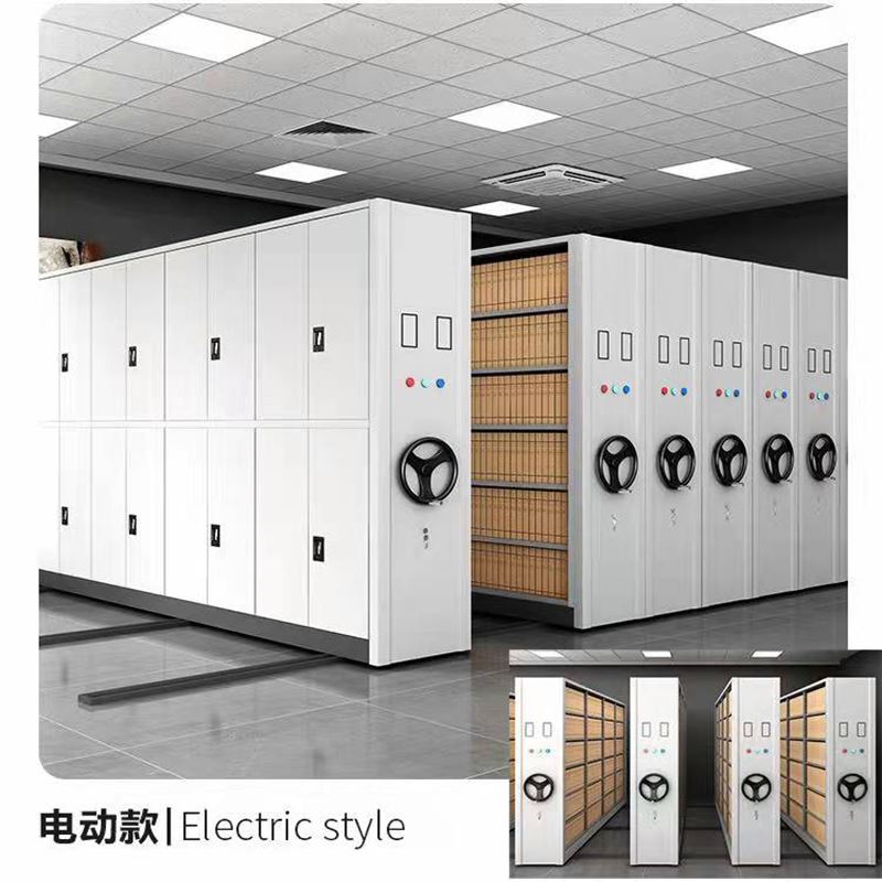 极速手摇式密集架电动智能密x集柜钢制可移动密集档案架会计凭证